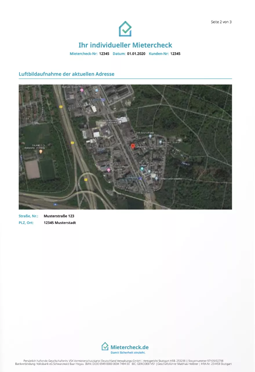 Beispiel eines Mieterpasses, Mieterchecks Bild 2 Beispiel eines Mieterpasses, Mieterchecks Bild 2